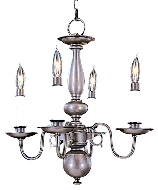 Style bougie classique/traditionnel 4 lumières lustre Jovan, Bronze acajou