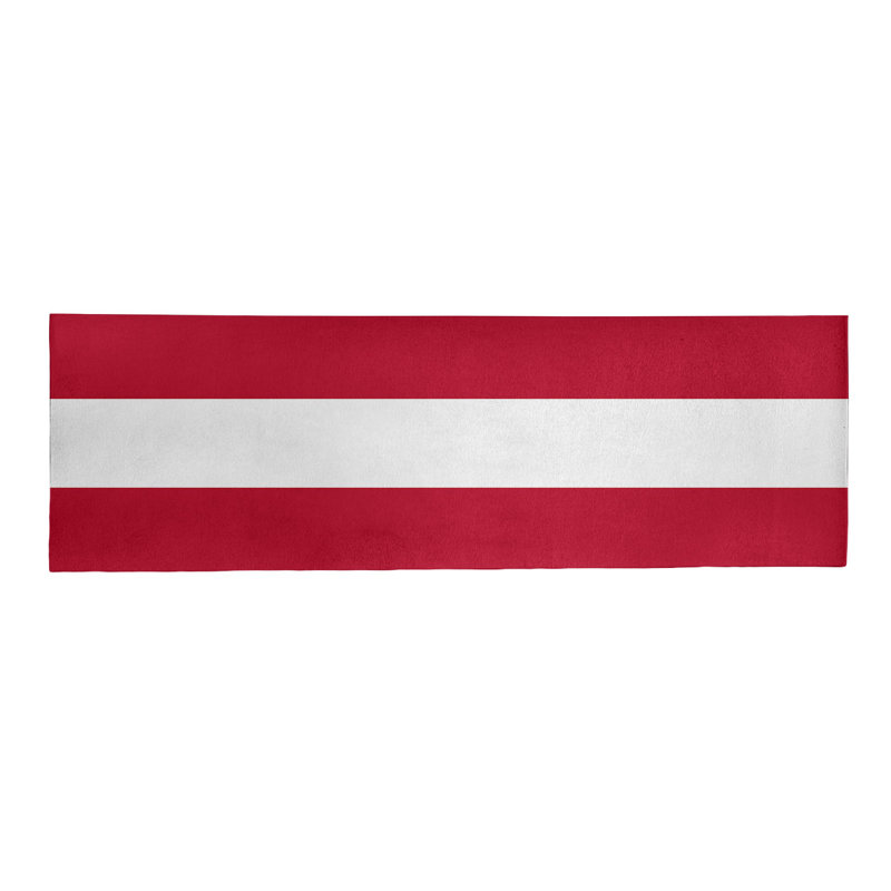 Tapis rouge/blanc rayé Los Angeles, Tapis de couloir 2 pi 6 po x 8 pi
