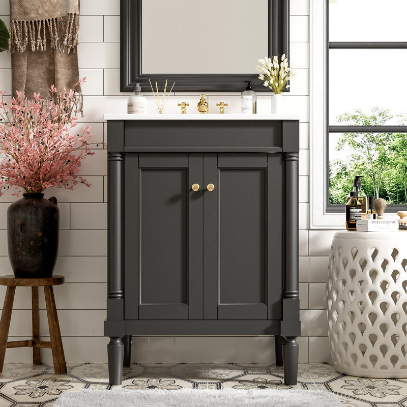 Meuble-lavabo 24 po avec lavabo supérieur