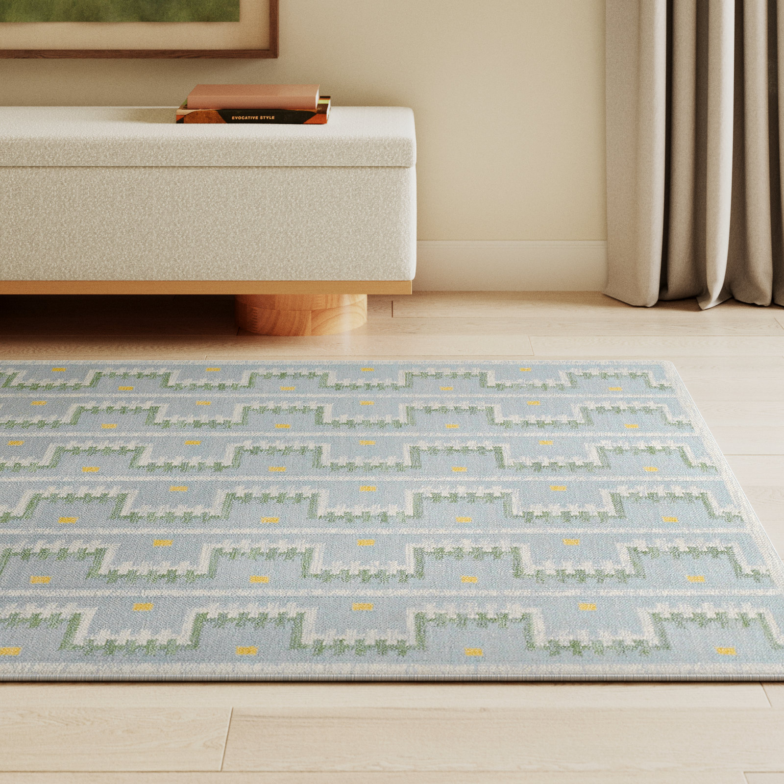 Freya Scandi Handwoven Wool Rug, Rectangle 5' x 8'