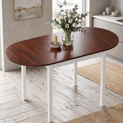 55 Inch Dining Table For 4 Farmhouse Kitchen Table,Space Saving Dinner Table Drop Leaf Table For Kitchen & Dining Room