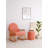 Stylish Coral Pouffe, 17.0 x 17.0 x 17.7 Inches | 100% Wooden Frame & Soft Teddy Fabric | Perfect for Living Room, Bedroom, or Nursery | Comfortable and Versatile Seating Solution