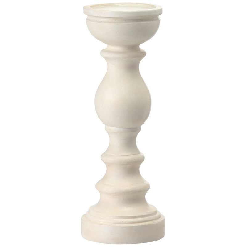 Bougeoir de table 9 po en résine, Bleu marine, H 6,5 po x l 4,15 po x P 4,15 po