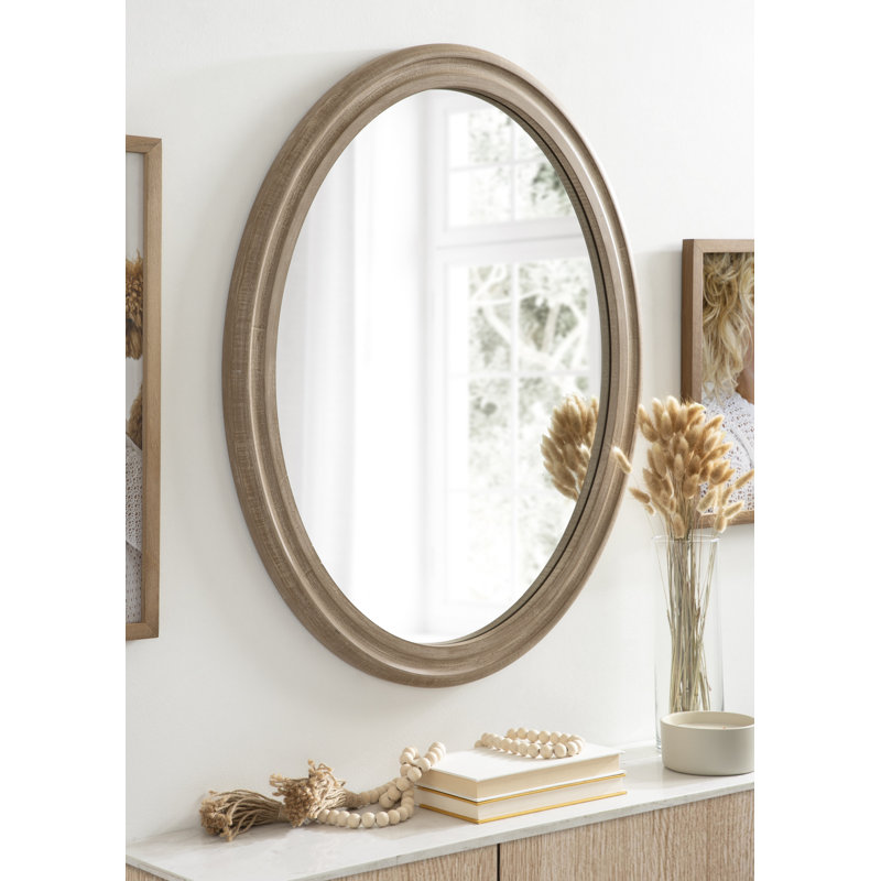 Jorah Solid Wood Flat Mirror, Brown