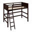 Lit mezzanine simple en bois massif avec échelle-1674048979