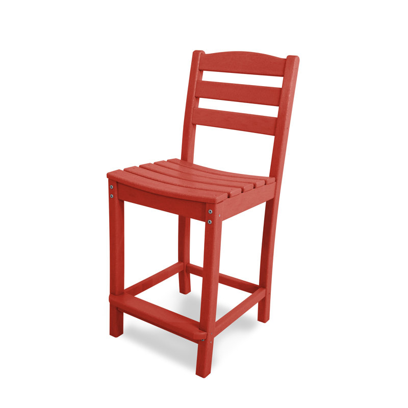 Chaise d'appoint de comptoir POLYWOOD La Casa, Rouge coucher de soleil
