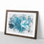 White Swan on a Blue Lake Watercolour - Picture Frame Graphic Art Print on MDF-56740359-56740364