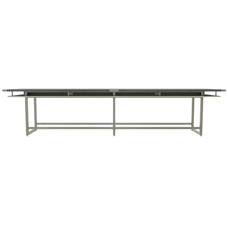 Table de conférence Mirella, H 42 po x L 192 po x p 47,25 po, Gris pierre, Gris