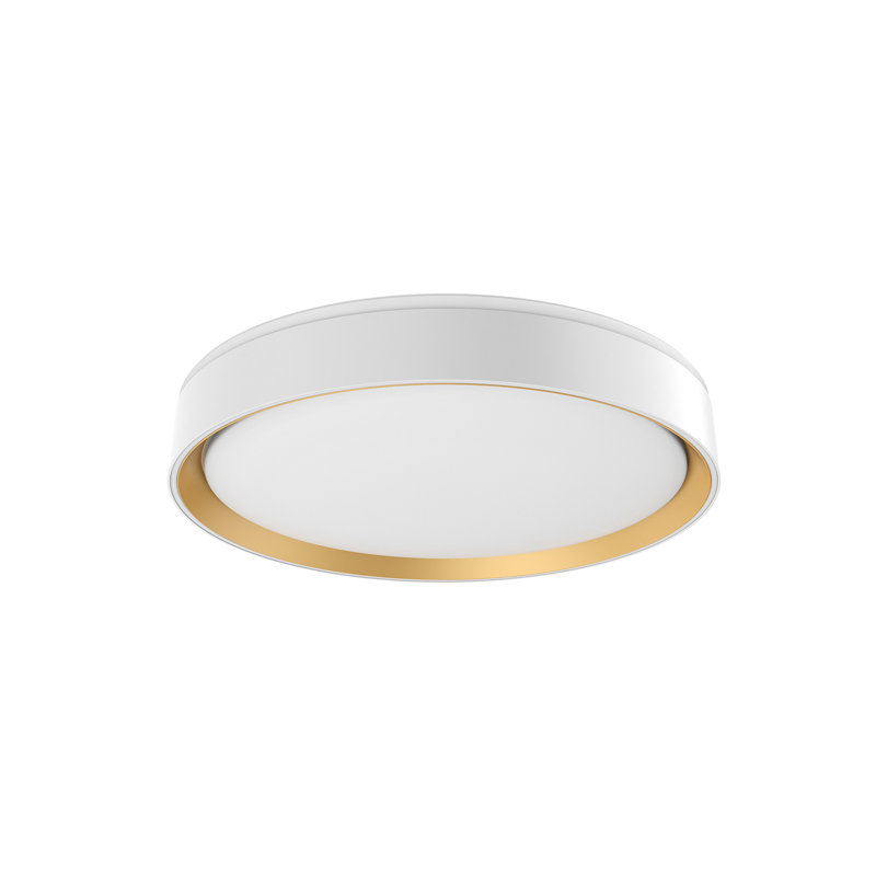Essex Acrylic LED Flush Mount, White/Gold