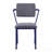 Grey And Blue Open Back Upholstered Office Chair