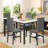 Janece 5 - Piece Dining Set with Velvet Upholstered Dining Chairs-1723959340-1692323363