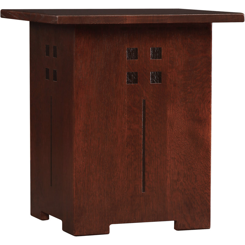 Highlands Solid Wood Pedestal End Table, Centennial