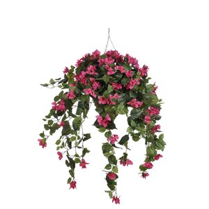 House of Hampton® Faux Flowering Plant in Basket & Reviews | Wayfair