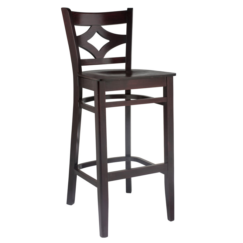 Stahr Bar & Counter Stool, Dark Mahogany, Bar Stool (30" Seat Height)
