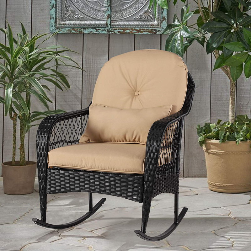 Chaise berçante avec coussins Mcreynolds