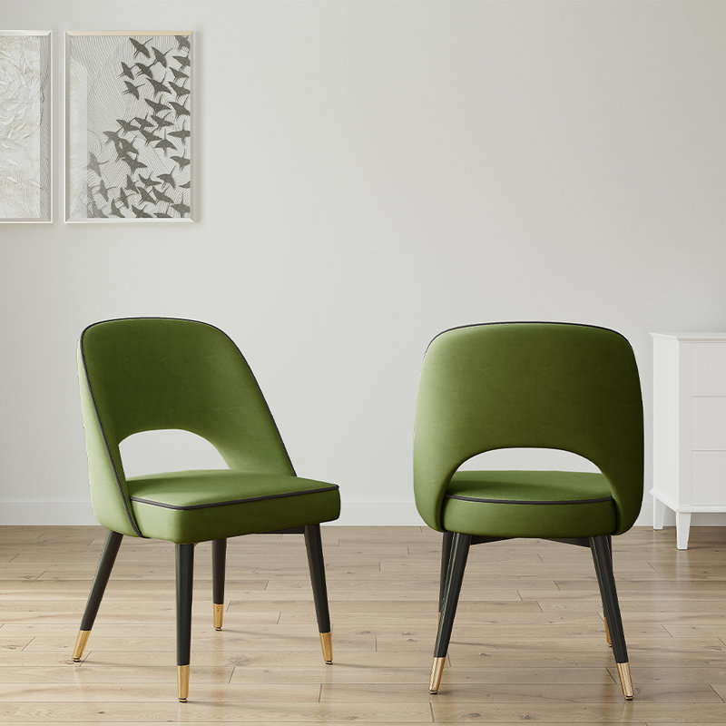 Anquanette Upholstered Dining Chair, Green