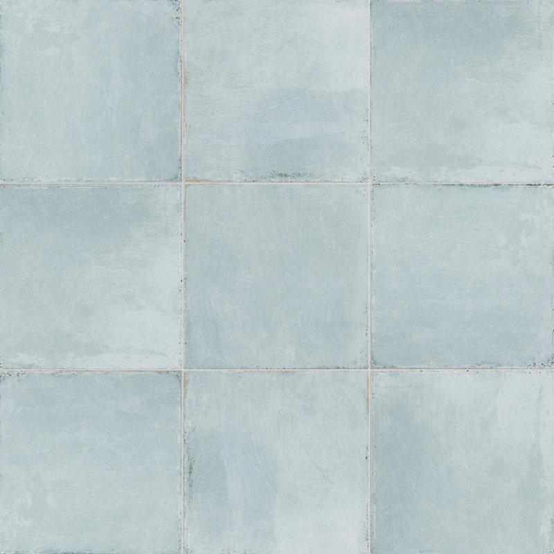 Carreau de porcelaine rétro pour mur et plancher 6 po x 6 po Barcelona, Océan
