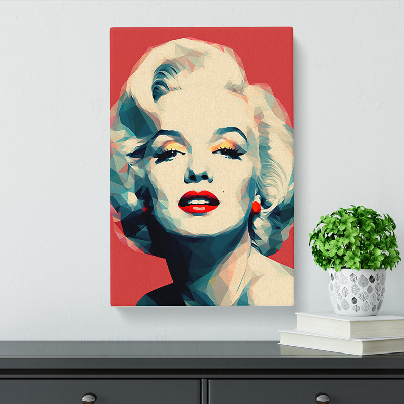 Marilyn Monroe Minimalism - Wrapped Canvas, 76cm H x 50cm W x 3cm D