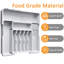 Organisateur de tiroir Silverware pour la cuisine, organisateur de tiroir ajustable pour ustensiles avec 2 porte-couteaux, couverts sans BPA et porte-couverts, rangement en plastique extensible pour cuillères, couteaux et fourchettes (gris)