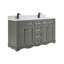 60" Solid Wood Sink Vanity  With 1' Artificial Stone Top-483886942