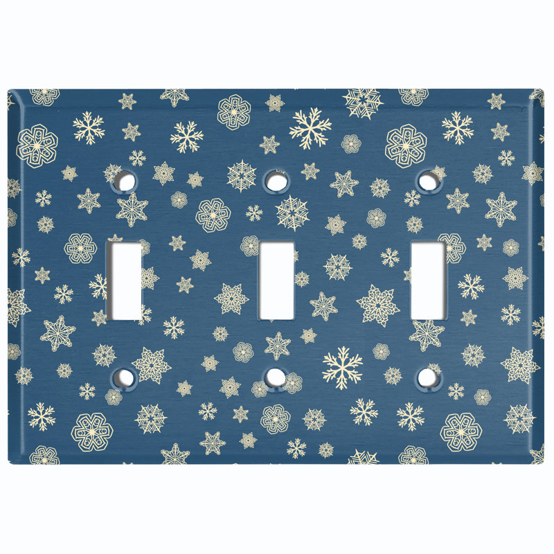 Plaque murale d'interrupteur à bascule Christmas 3-Gang, H 4,5 po x l 6,375 po x P 0,15 po