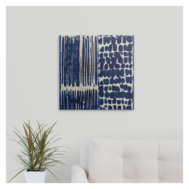 «Indigo Batik III», impression, H 20 po x l 20 po x P 1,5 po, Toile