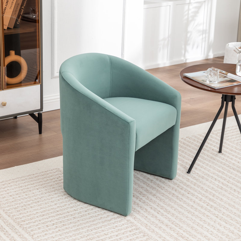 Halley Velvet Upholstered Dining Chair, Vert