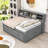 Wood Full Daybed with Cabinets, Shelves and Drawers-206241175