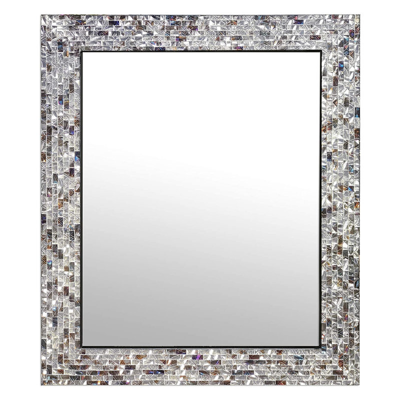 Miroir mural Maffra, H 30 po x l 24 po, Argent