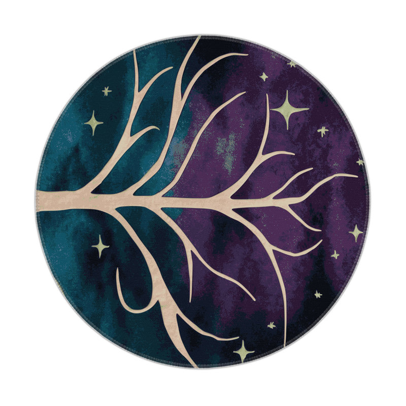 Mystic Canopy Indoor And Outdoor Area Rug, Round 5'