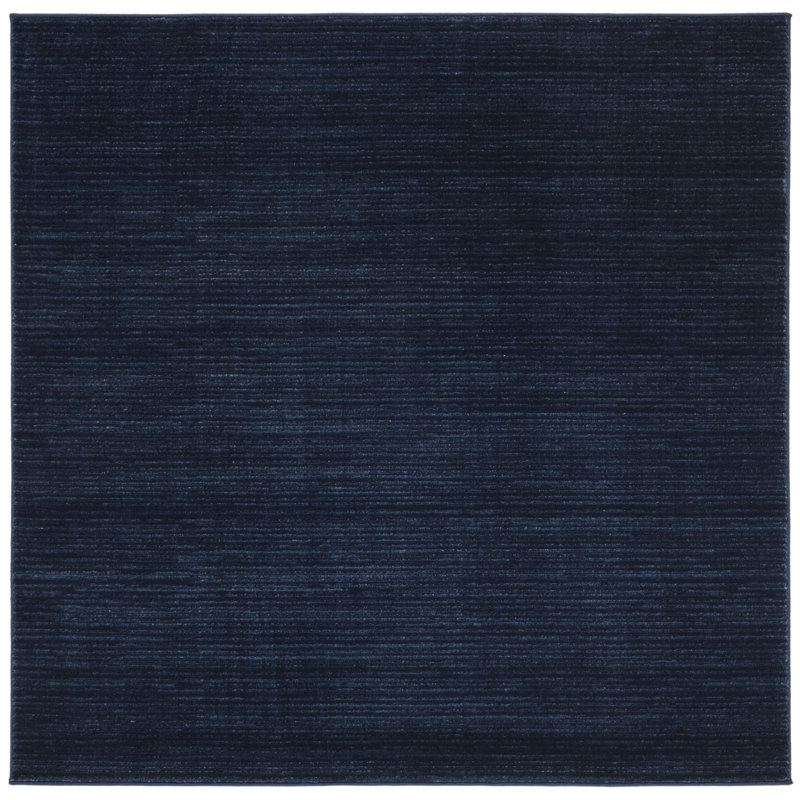 Tapis d'intérieur bleu marine Arneshia, Carré 10 pi