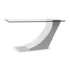 Juergen 60'' Glass Top Console Table