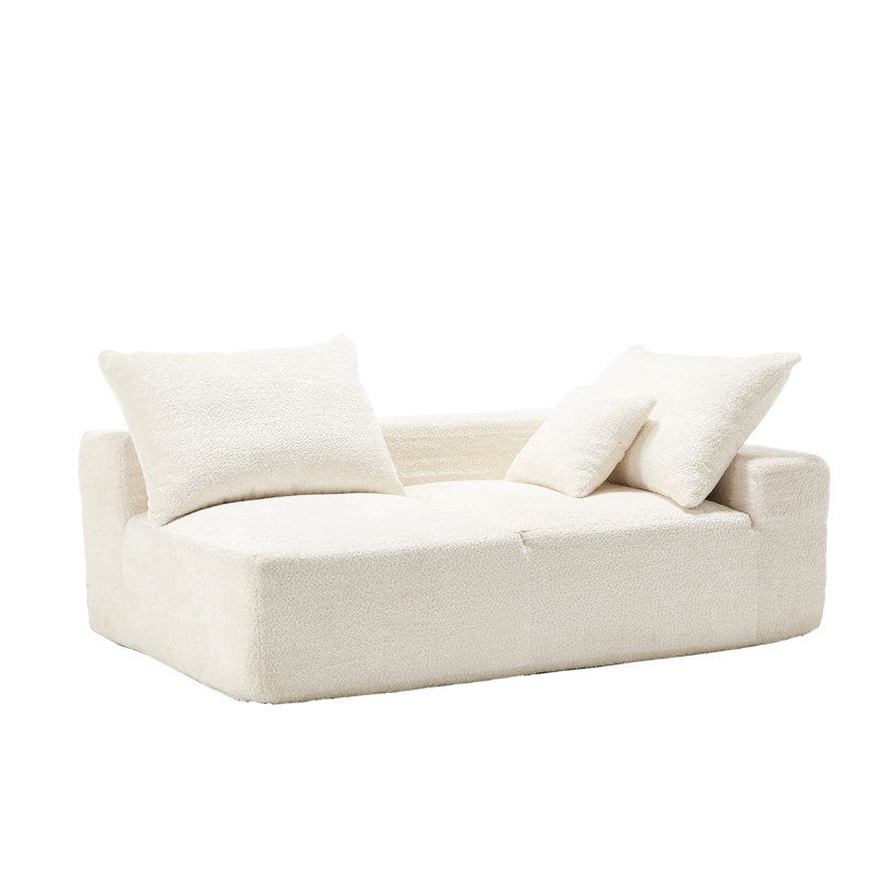 2 chaises en chenille Lazy Lounge, H 29,65 po x l 30,52 po x P 29,94 po, Beige