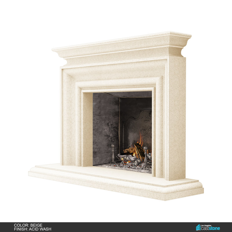 Napa Fireplace Surround, Acid Wash Beige