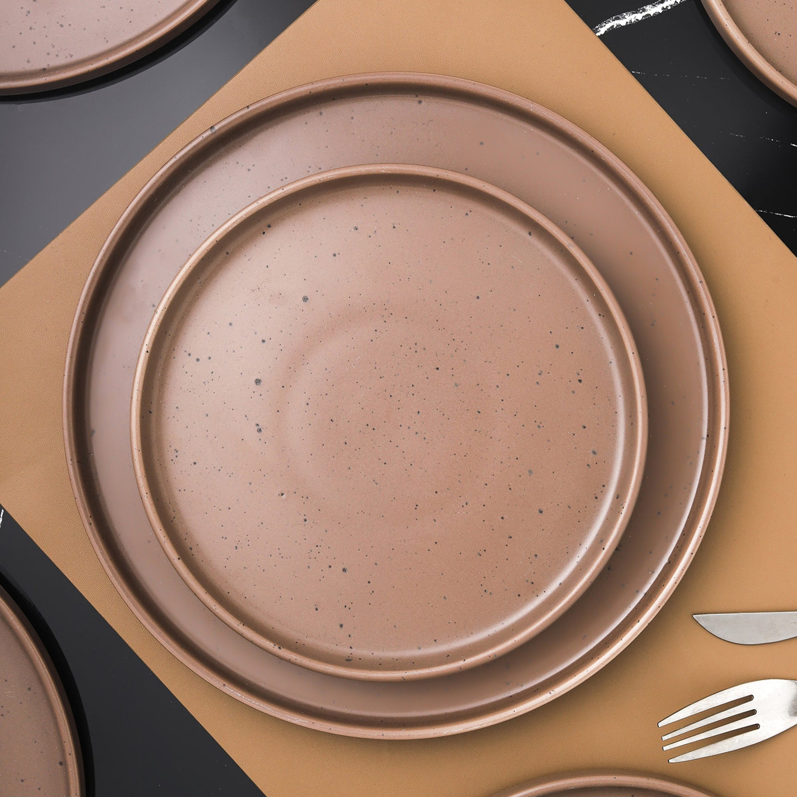 Celina Stoneware Dinnerware Set, Brown, 32