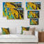 Art en acrylique noir et jaune-171615170-171615183