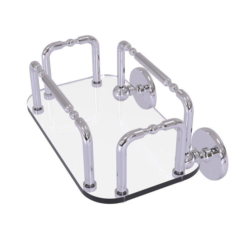 Plateau d'accessoires de salle de bain mural Goble, Chrome poli