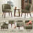 Modern Barrel Faux Leather Upholstered Accent Chair with Solid Wood Legs-600978498