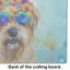 Cairn Terrier Hippie Dawg Glass Cutting Board Large
