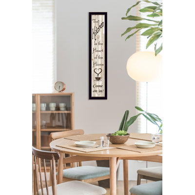 «Kitchen is the Heart of the Home», art textuel encadré
