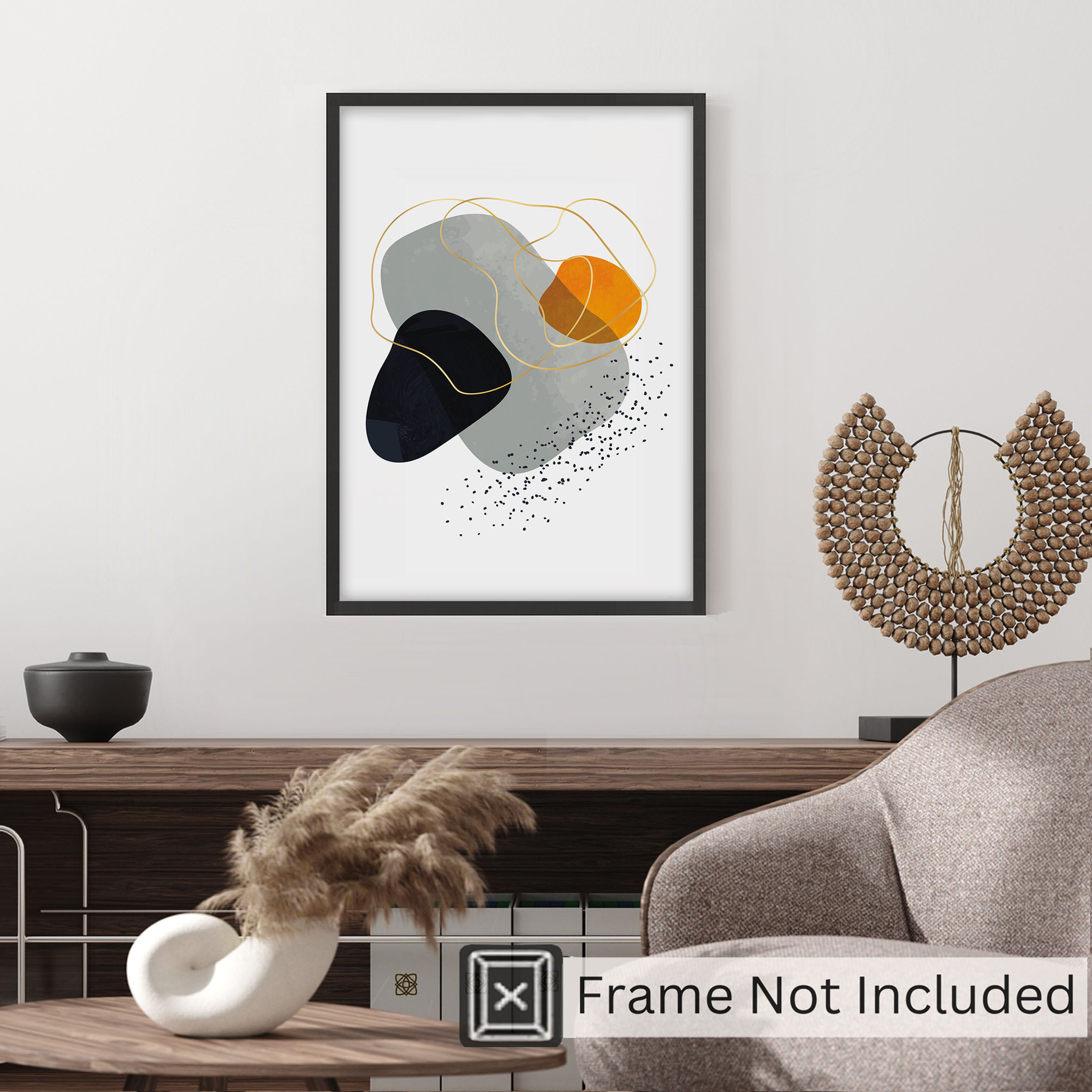 George Oliver Abstract Balance III Mid-Century Modern Unframed Art ...