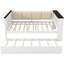 Lit de jour en bois avec tablettes de rangement, dossier rembourré, port USB et lit gigogne-1543876050