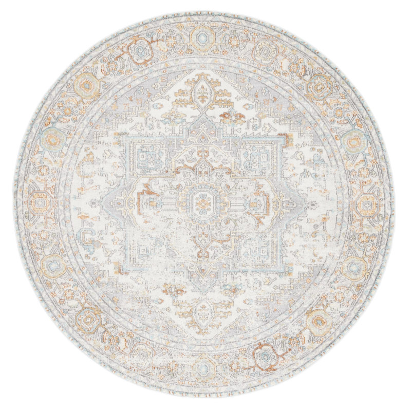 Emelun Performance Oriental Rug, Round 6'7"