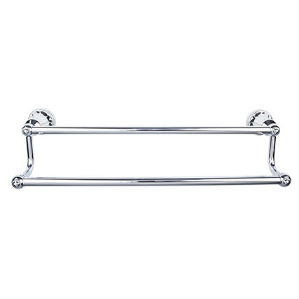 Hudson Bath Double 18" Wall Mounted Towel Bar, Polished Chrome