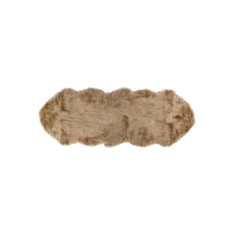 Tapis lavable en simili peau de mouton de 6 pi Asmat Asok, Nouveauté 2 pi x 6 pi