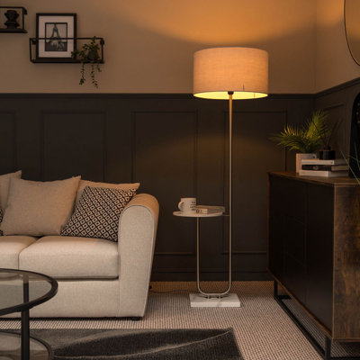 132.5cm Chrome Arched Floor Lamp