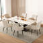 Modern Faux Leather Upholstered Arm Dining Chair-469426146