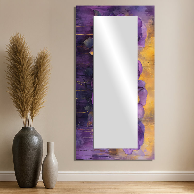 Dreamscape lavande foncé rose Radiance I - miroir de roses - impression murale sur métal, 28 po x 55 po
