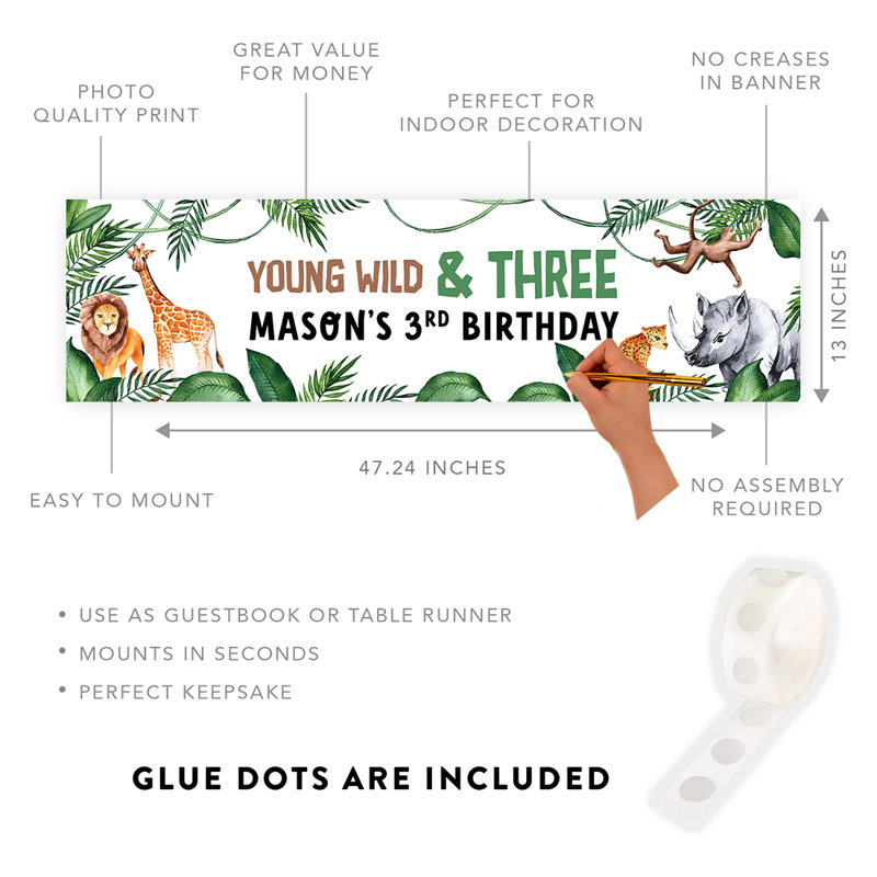 Bannière d'anniversaire en papier, Oui
