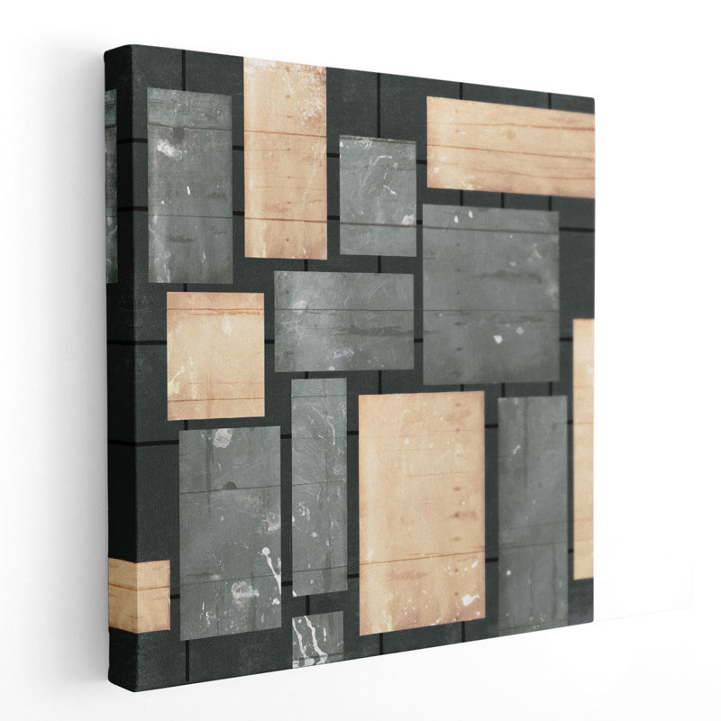«Wood Teris», reproduction d'art sur toile, H 16 po x l 16 po